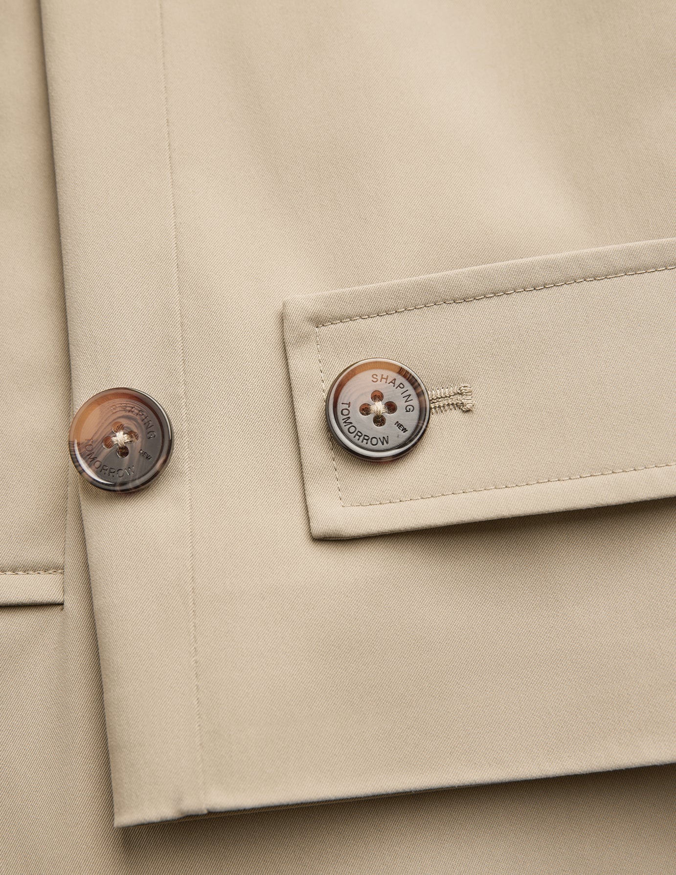 Women Waterproof Trench Coat Short Sand Grain